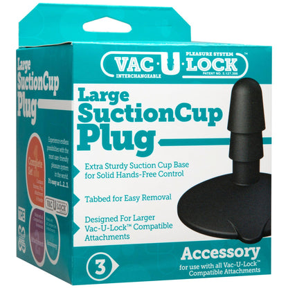 Vac-U-Lock Large Black Suction Cup Plug - Love It Wet