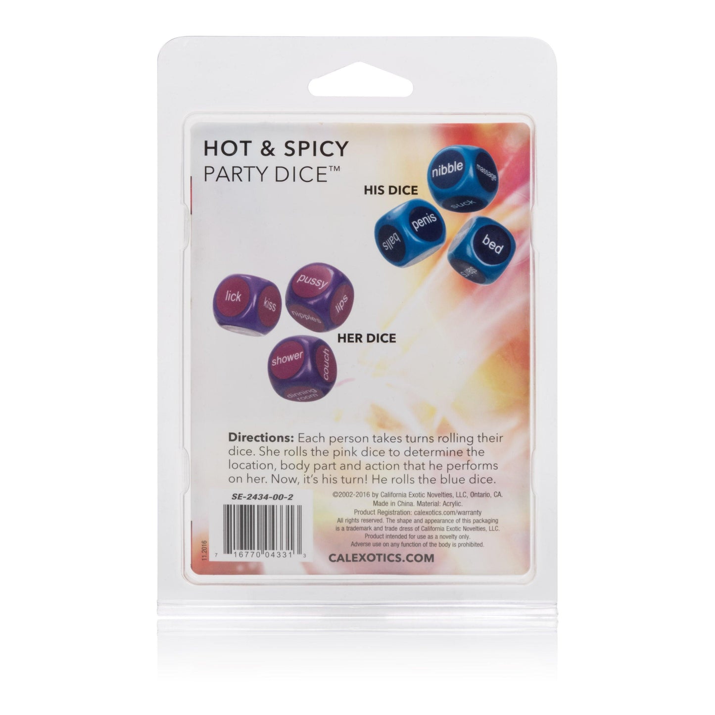 Hot and Spicy Dice Game - Love It Wet