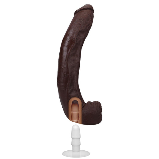 Signature Cocks - Dredd - 13.5 Inch Ultraskyn Cock With Removable Vac-U-Lock Suction Cup - Chocolate - Love It Wet