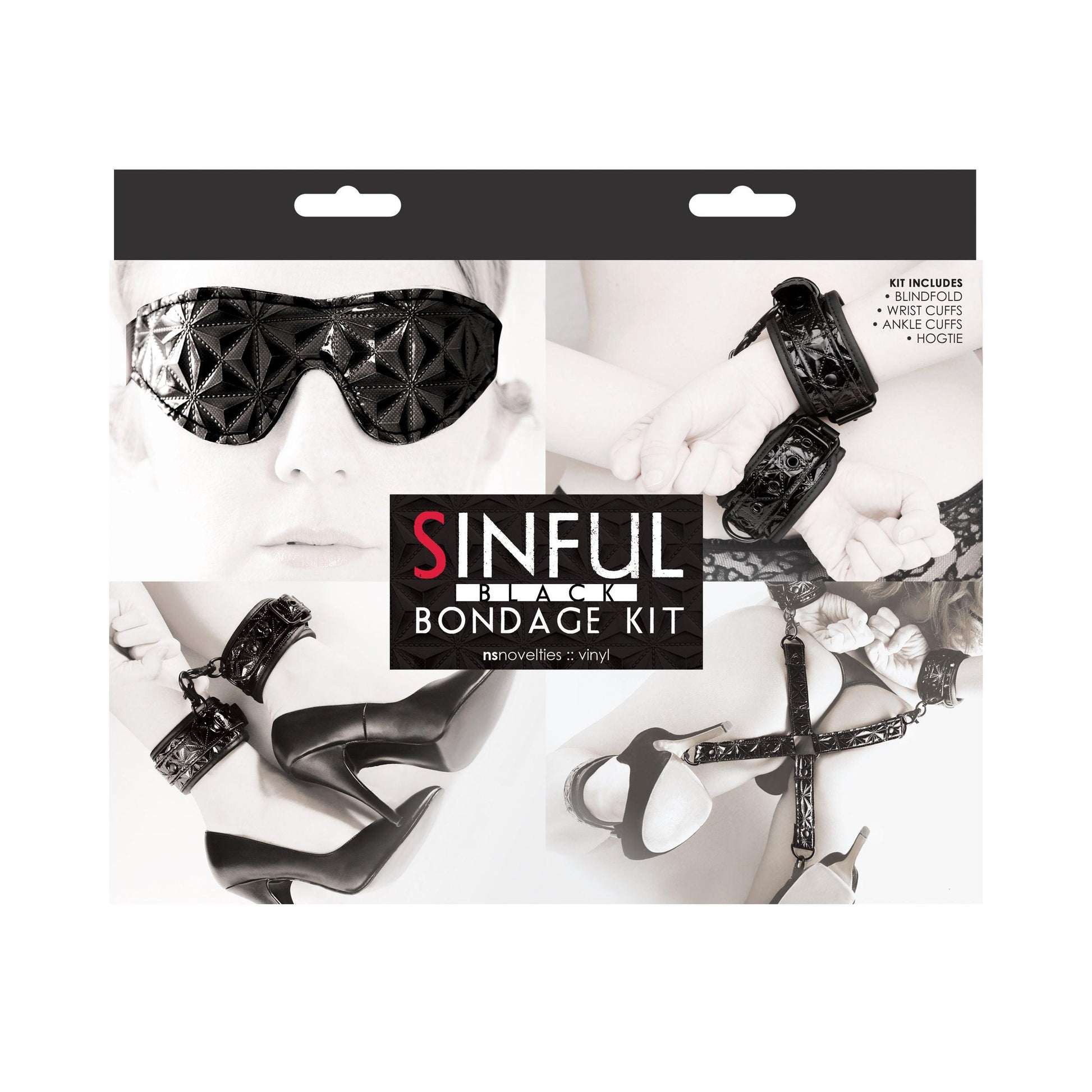 Sinful - Bondage Kit - Black - Love It Wet