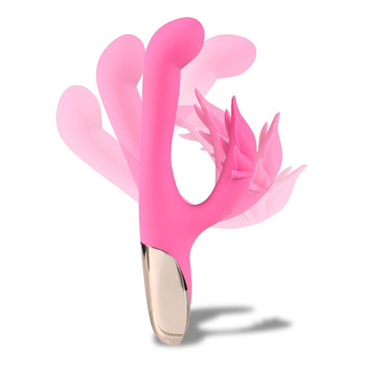 Maui 420 Series - Dual Motor G-Spot Pot Leaf - Rechargeable Vibrator - Pink - Love It Wet