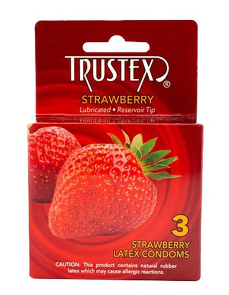 Trustex Flavored Lubricated Condoms - 3 Pack - Chocolate - Love It Wet