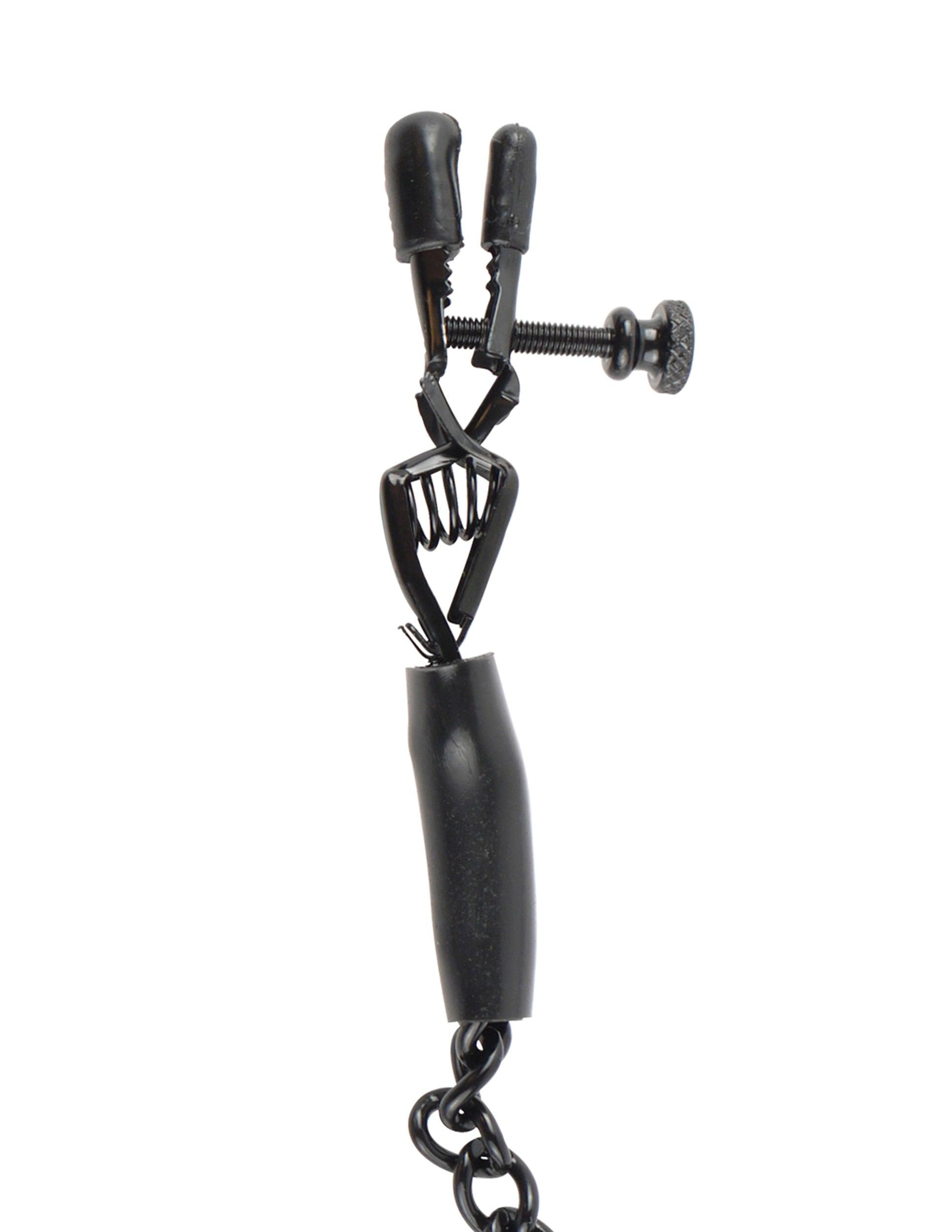 Fetish Fantasy Series Adjustable Nipple Chain Clamps - Love It Wet