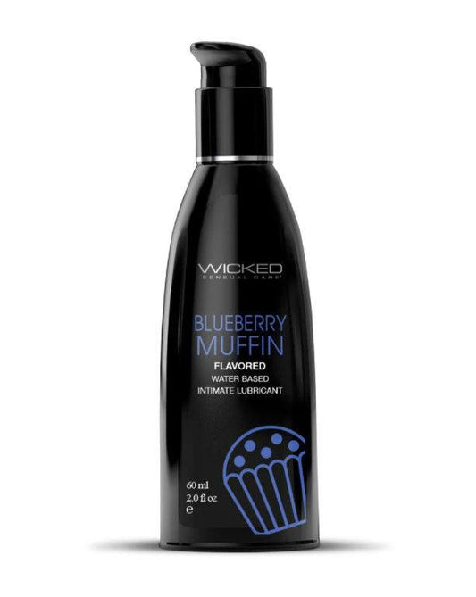 Aqua Blueberry Muffin Flavored Water Based Intimate Lubricant - 2 Fl. Oz. - Love It Wet