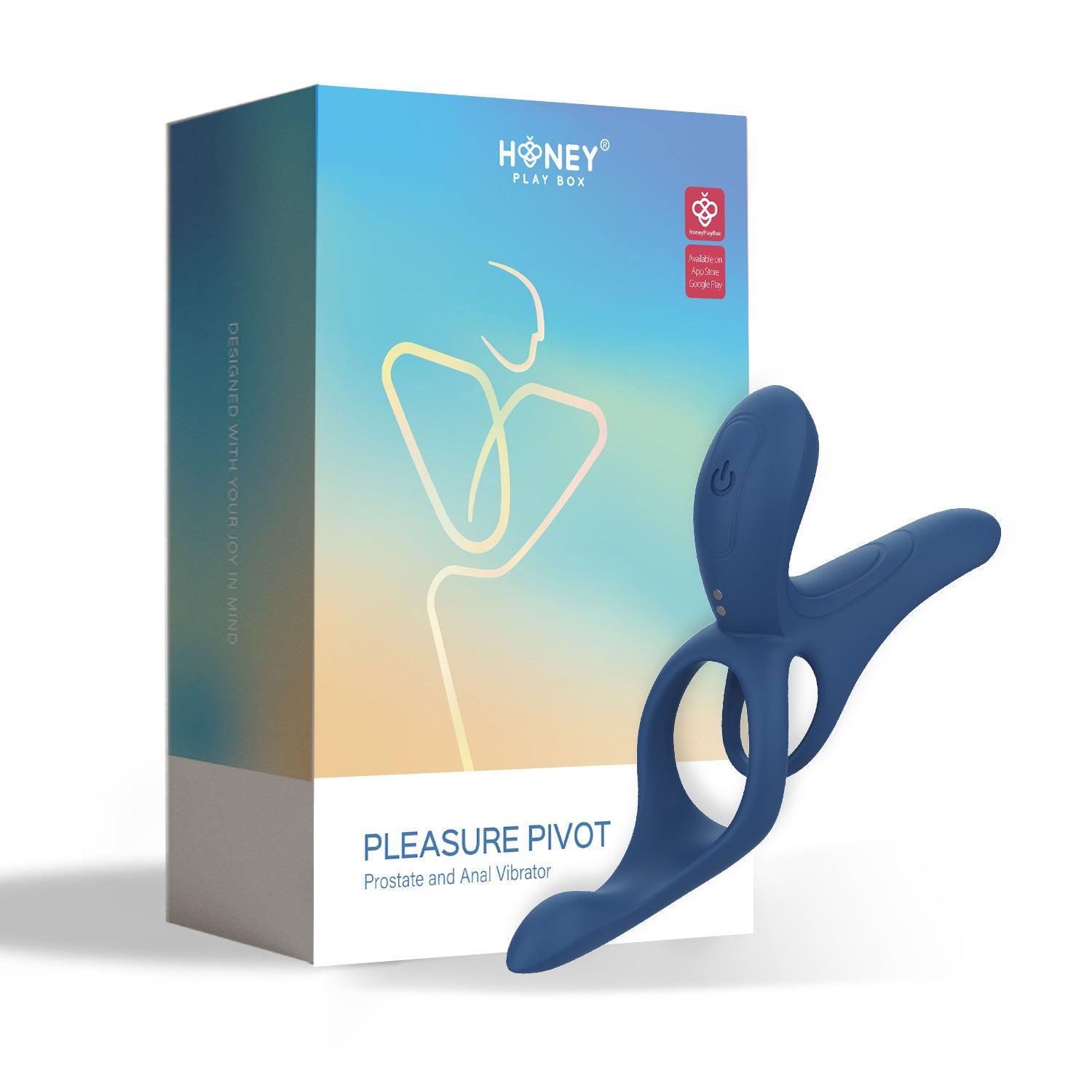 Pleasure Pivot - App Controlled - Couples Vibrator - Navy Blue - Love It Wet