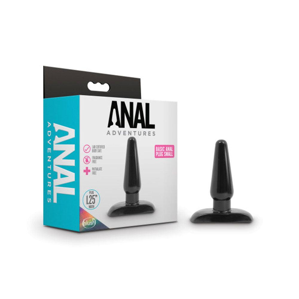 Anal Adventures - Basic Anal Plug - Small - Black - Love It Wet