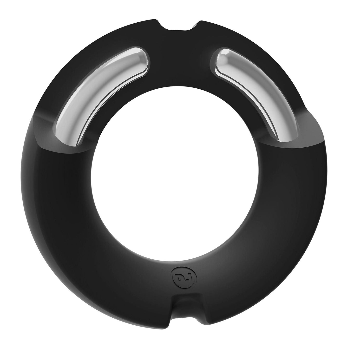 Merci - the Paradox - Silicone Covered Metal Cock Ring - 50mm - Black - Love It Wet