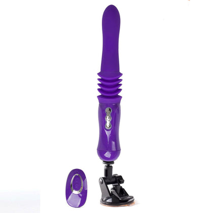 Monroe USB Rechargeable Silicone Thrusting Portable Love Machine - Purple - Love It Wet