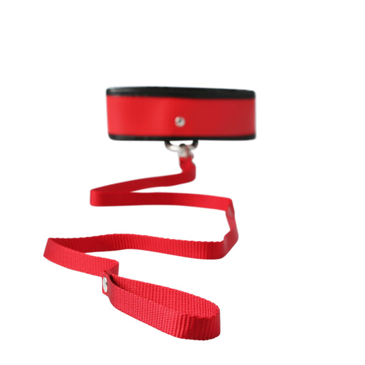 Sex and Mischief Leash and Collar - Red - Love It Wet