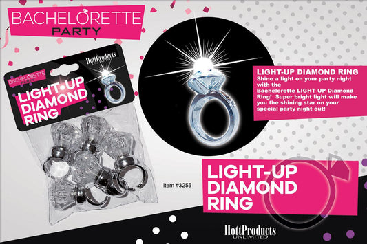 Light Up Diamond Ring 5 Pk - Love It Wet