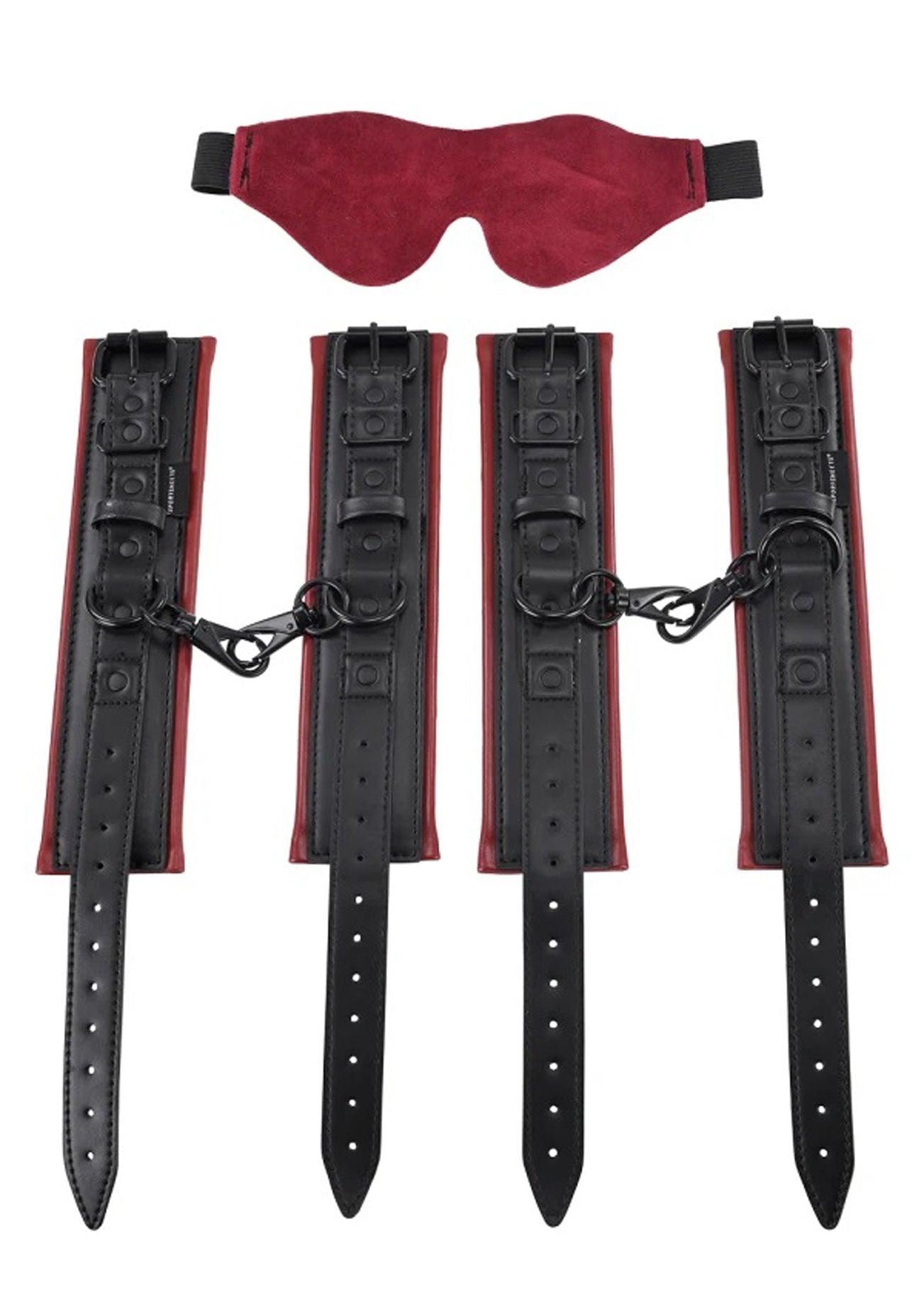 Saffron Under the Bed Restraint System - Black/red - Love It Wet