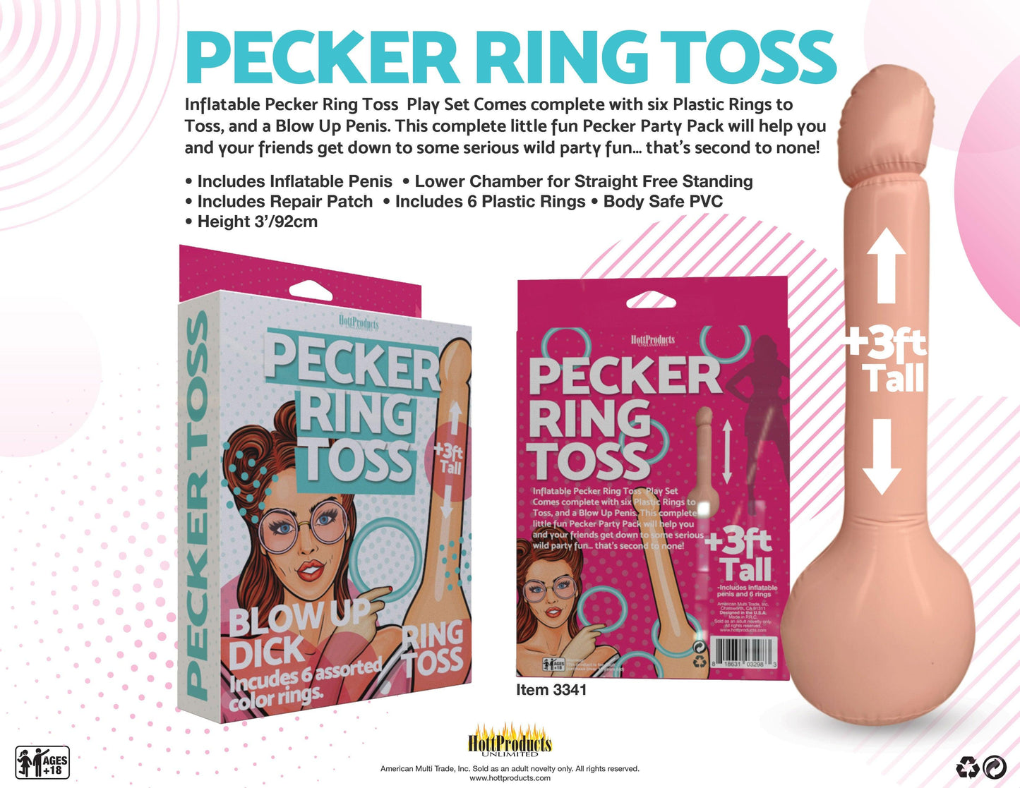 Inflatable Pecker Ring Toss - Love It Wet