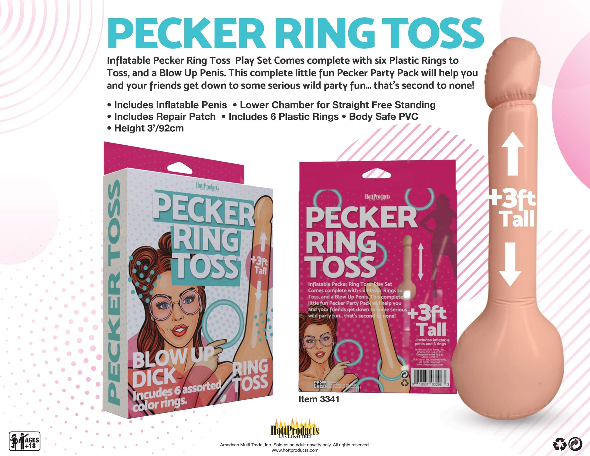 Inflatable Pecker Ring Toss - Love It Wet