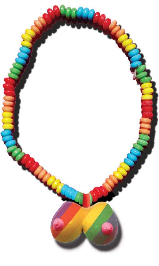 Rainbow Boobie Candy Necklace - Love It Wet