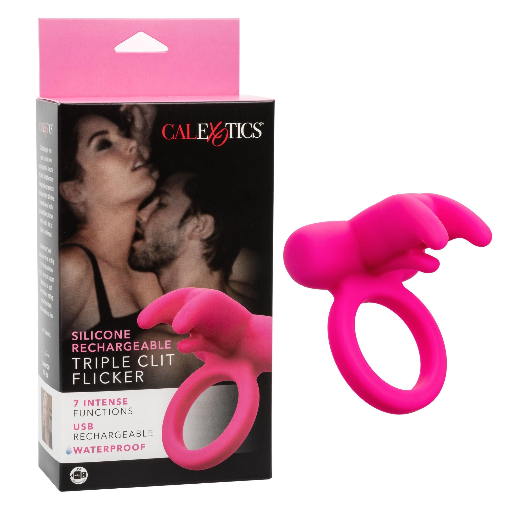 Silicone Rechargeable Triple Clit Flicker - Love It Wet