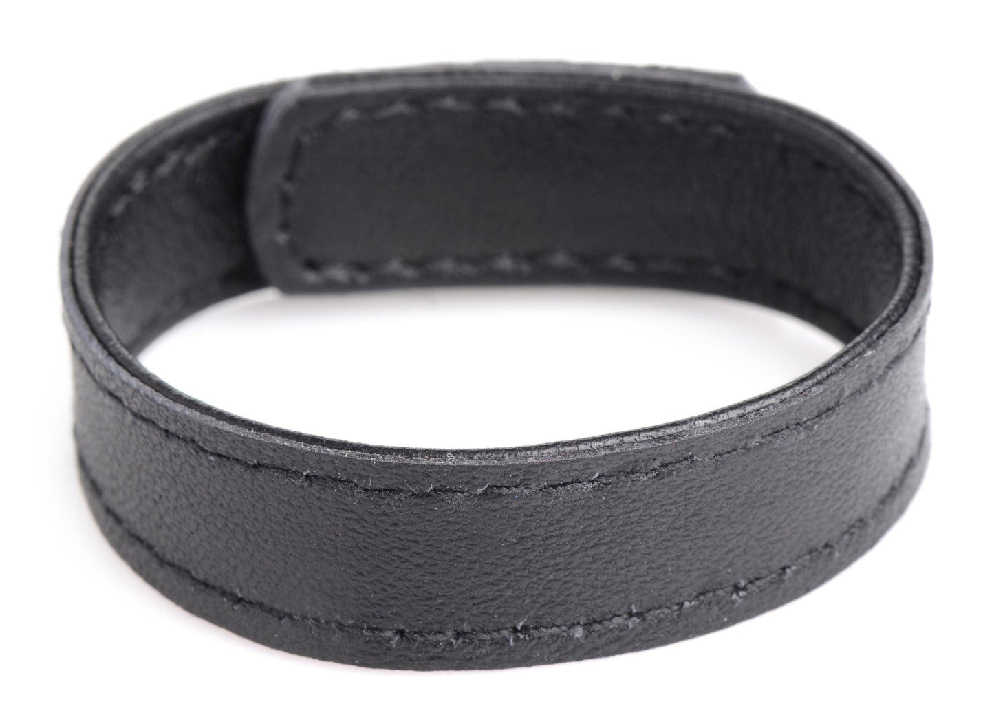 Leather and Velcro Cock Ring - Black - Love It Wet