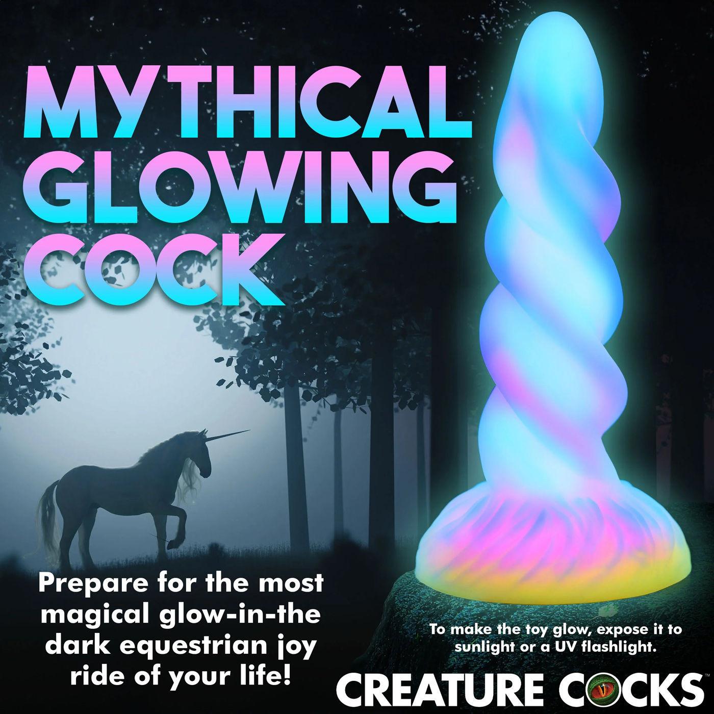 Moon Rider Glow-in-the-Dark Unicorn Dildo - Love It Wet