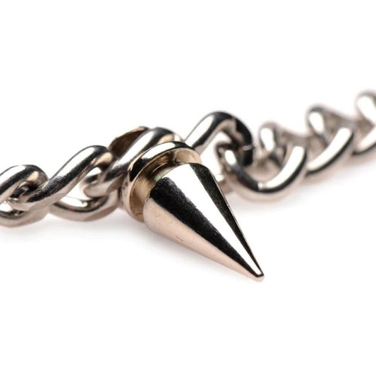 Punk Spiked Necklace Silver - Love It Wet