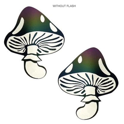 Rainbow Reflective Toadstool Nipple Cover Pasties - Love It Wet