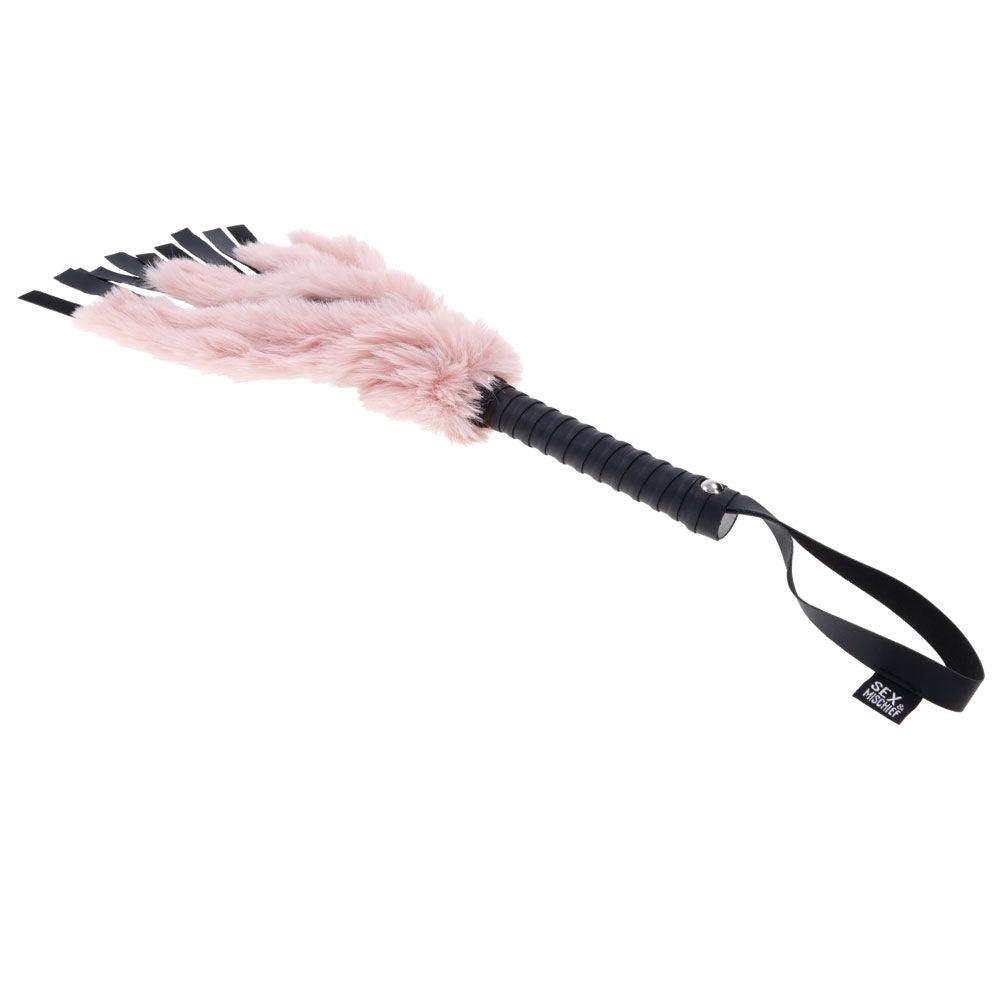 Brat Faux Fur Flogger - Pink/black - Love It Wet