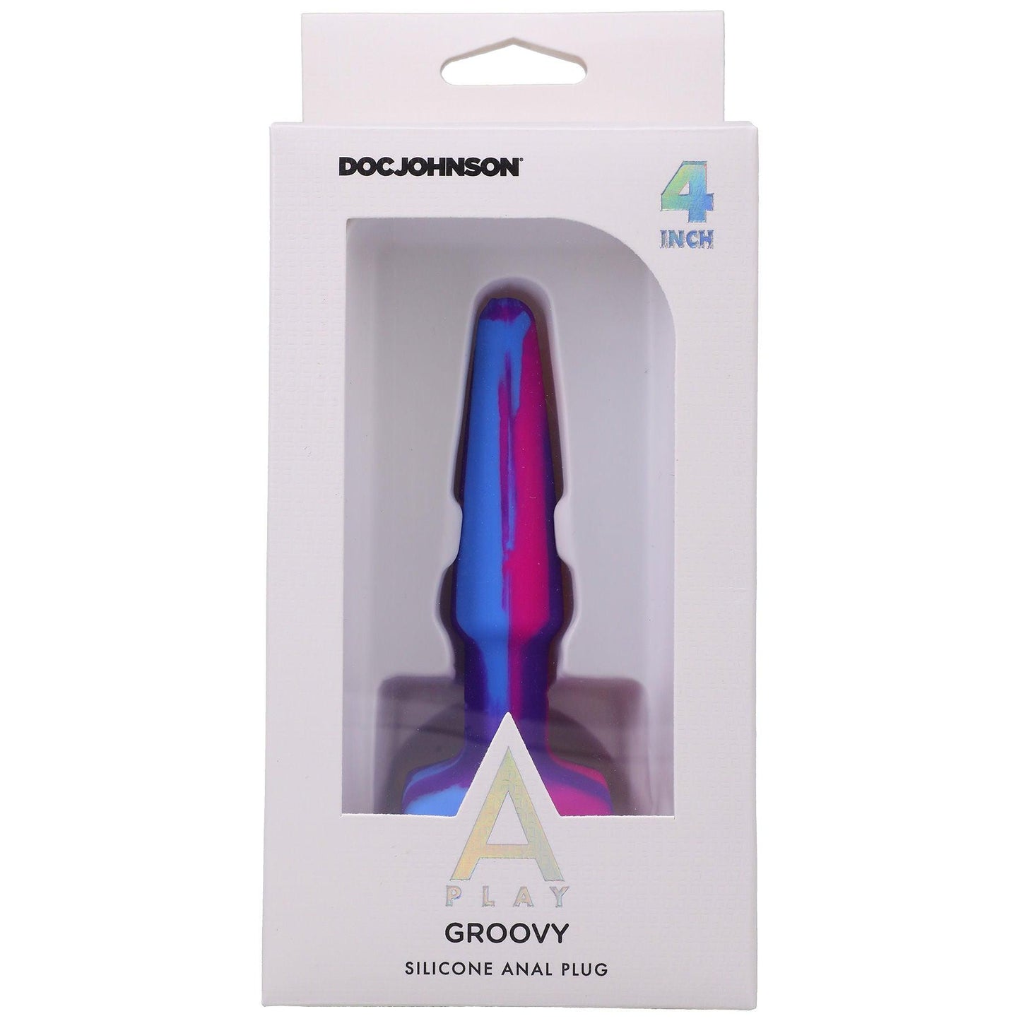 A-Play Groovy Silicone Anal Plug 4 Inch - Berry - Love It Wet