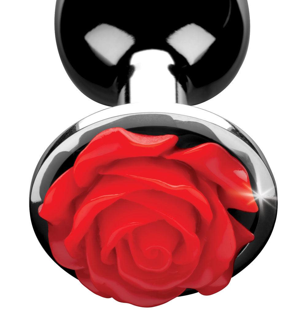 Red Rose Anal Plug - Medium - Love It Wet