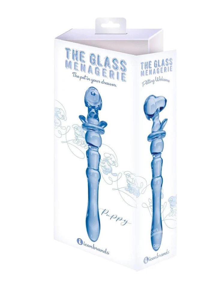 Glass Menagerie - Puppy Dildo - Blue - Love It Wet