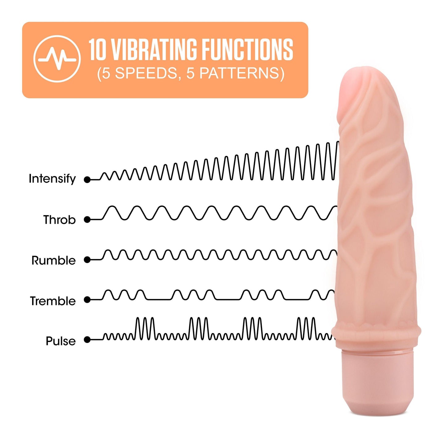 Dr. Skin Silicone - Dr. Robert - 7 Inch Vibrating Dildo -Beige - Love It Wet