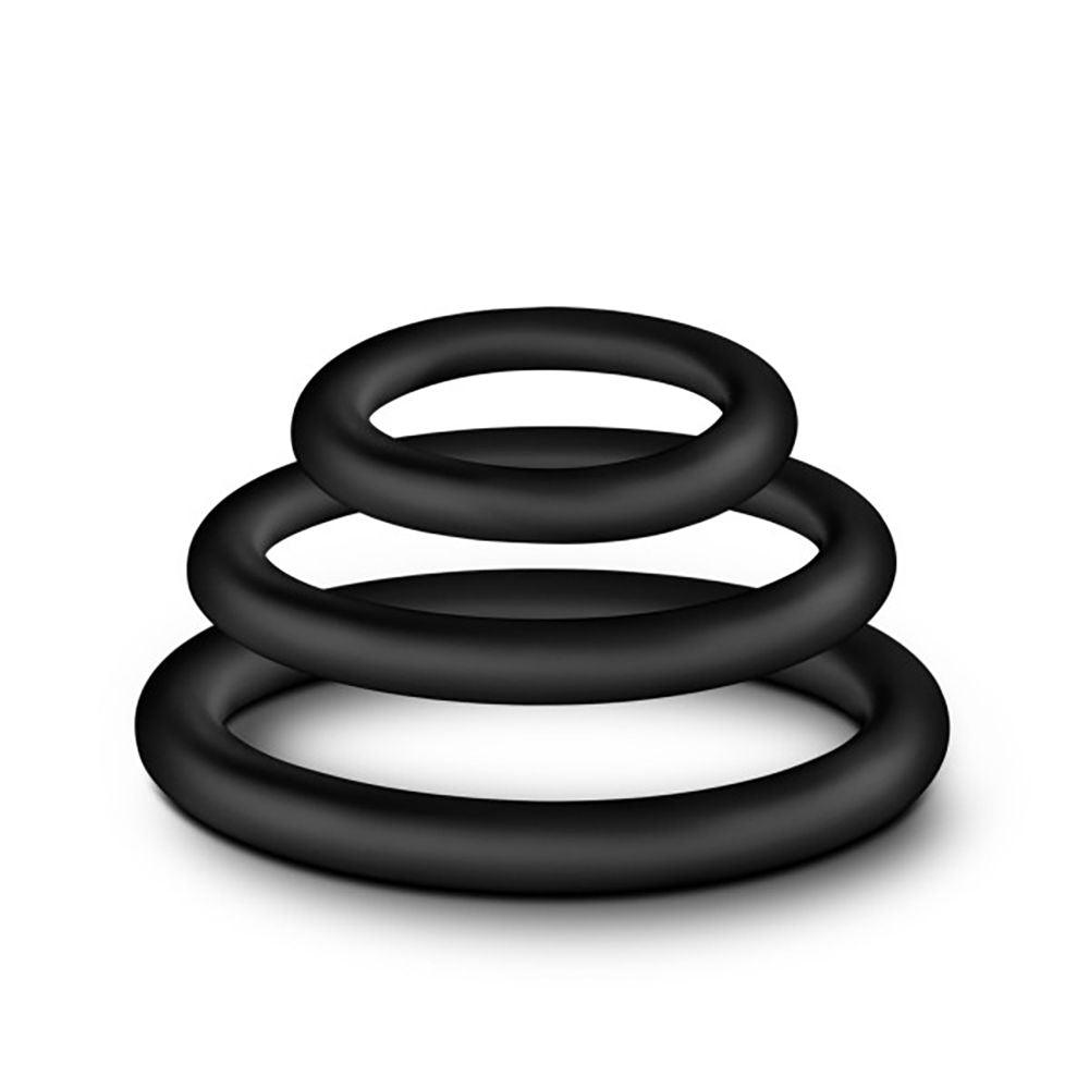 Performance - Vs4 Pure Premium Silicone Cockring Set - Black - Love It Wet