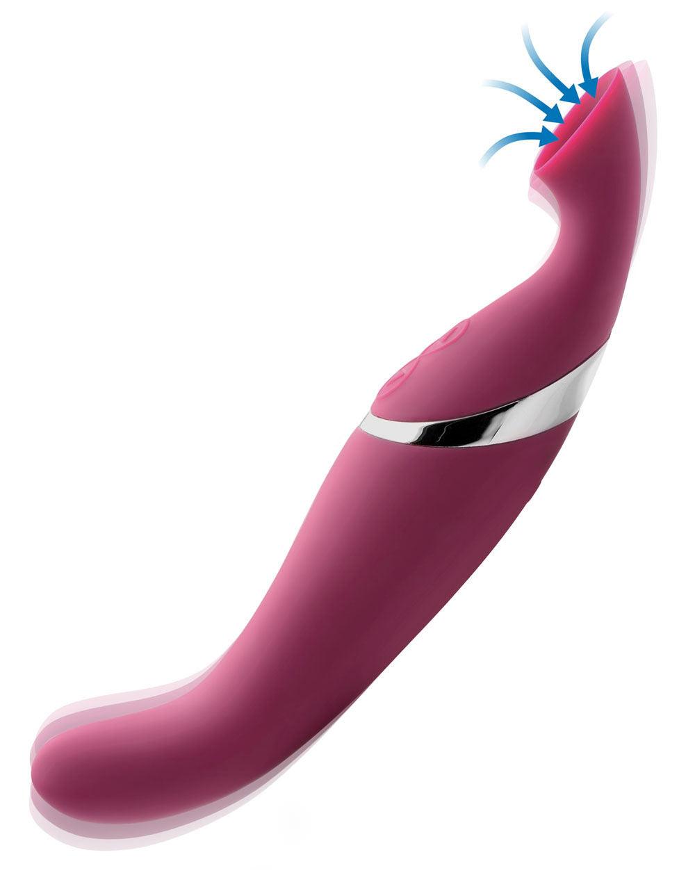 Shegasm Intense 2 in 1 Clit Stimulator - Pink - Love It Wet