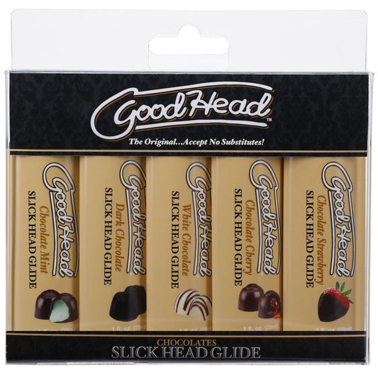 Goodhead - Slick Head Glide - Chocolate - 5 Pack - 1 Fl. Oz. - Love It Wet