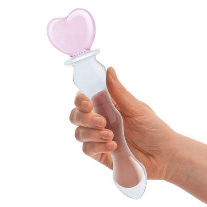 8 Inch Sweetheart Glass Dildo - Pink/clear - Love It Wet