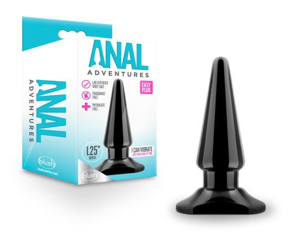 Anal Adventures - Easy Plug - Black - Love It Wet