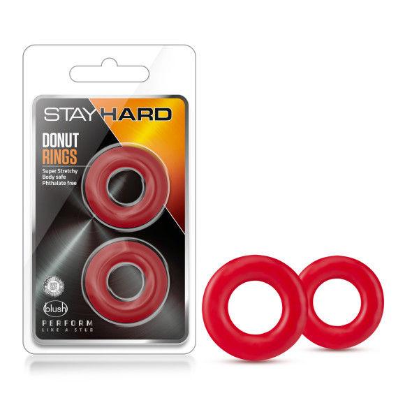 Stay Hard - Donut Rings - Red - Love It Wet