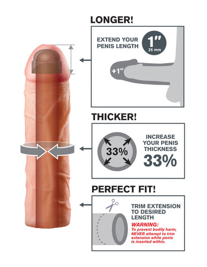 Fantasy X-Tension Perfect 1-Inch Extension - Love It Wet