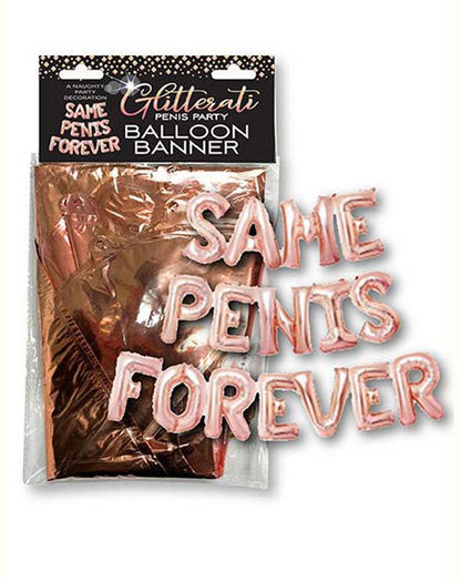 Glitterati Same Penis Balloon Banner - Pink - Love It Wet