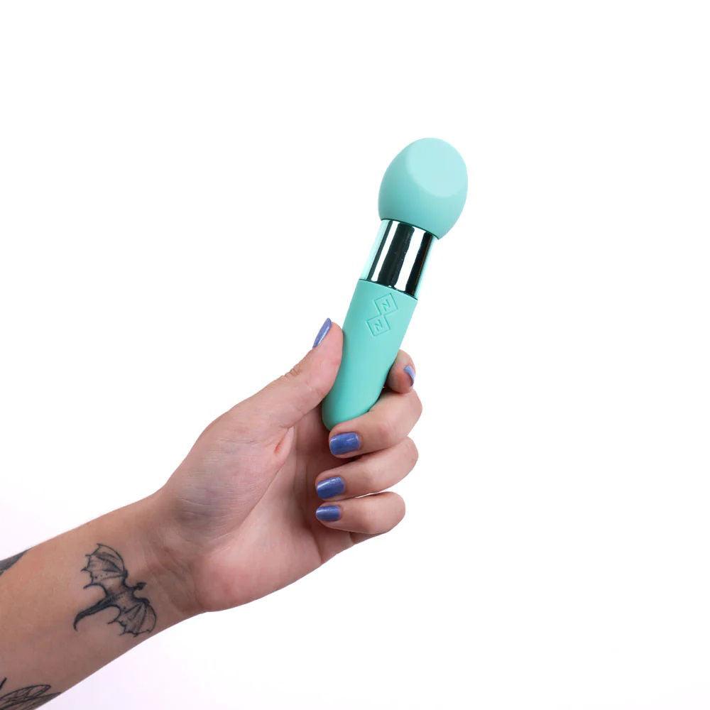 Rina Rechargeable Dual Motor Silicone 15- Function Vibrator - Blue - Love It Wet