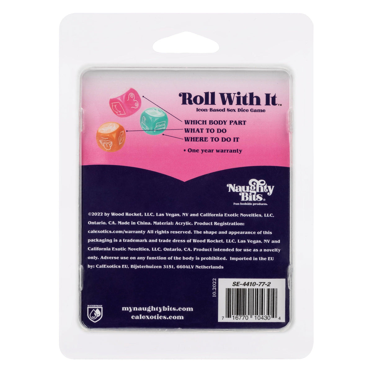 Naughty Bits Roll With It Icon - Based Sex Dice Game - Love It Wet