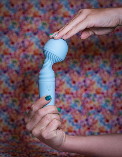 Grace Bendable Vibrating Pleasure Wand - Blue - Love It Wet