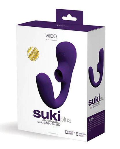 Suki Plus Rechargeable Dual Sonic Vibe - Foxy Pink - Love It Wet