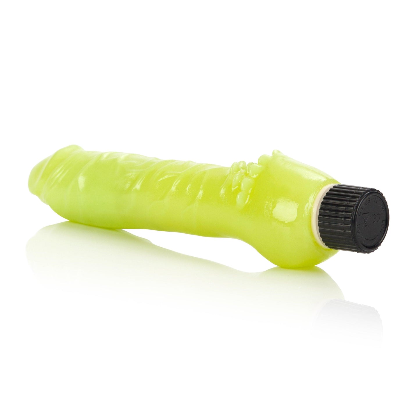 Glow-in-the-Dark Jelly Penis Vibe 7 Inches - Green - Love It Wet