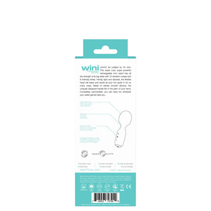 Wini Rechargeable Mini Wand - Turquoise - Love It Wet