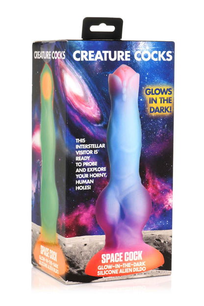 Space Cock Glow-in-the-Dark Silicone Alien Dildo - Love It Wet