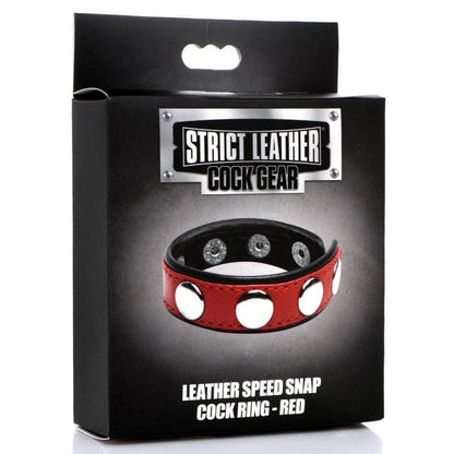 Cock Gear Leather Speed Snap Cock Ring - Black - Love It Wet