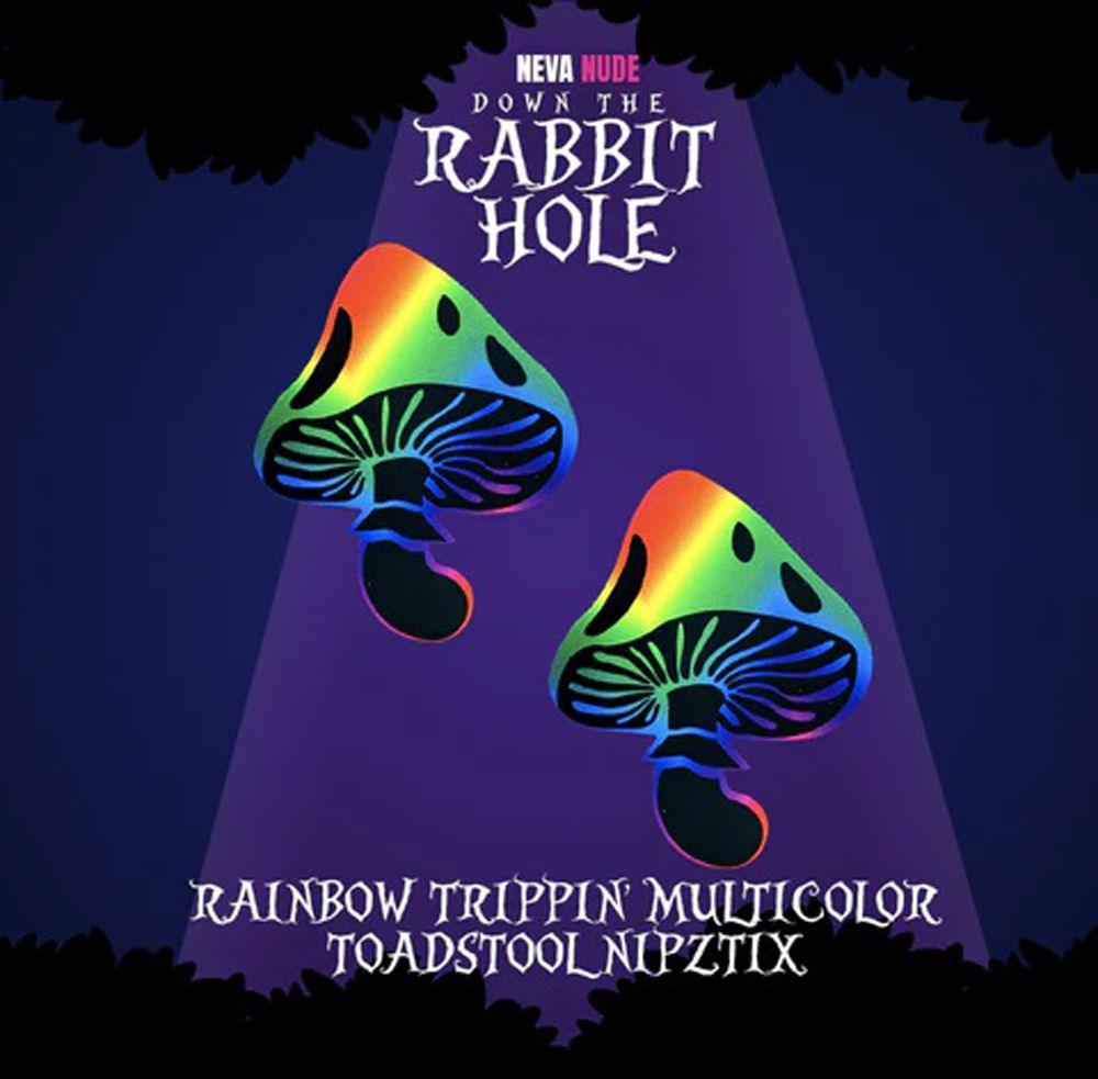 Rainbow Trippin' Psychedelic Toadstool Nipple Cover Pasties - Love It Wet