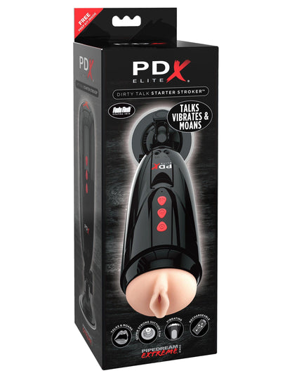 Pdx Elite Dirty Talk Starter Stroker - Love It Wet