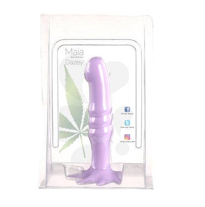 Dazey Cannabis Leaf Dong Purple 420 Series - Pastel Purple - Love It Wet