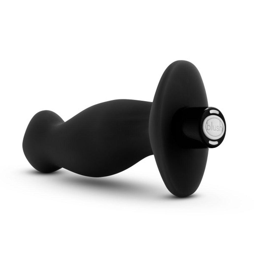 Anal Adventures- Platinum- Silicone Vibrating Prostate Massager 02-Black - Love It Wet