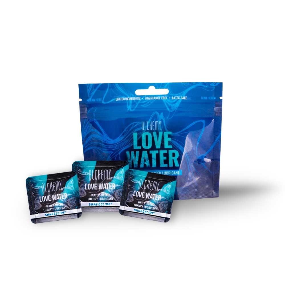 Alchemy Love Water Snap Slide Display - 12 Packs 16 Ct -Water-Based Lubricant - Love It Wet