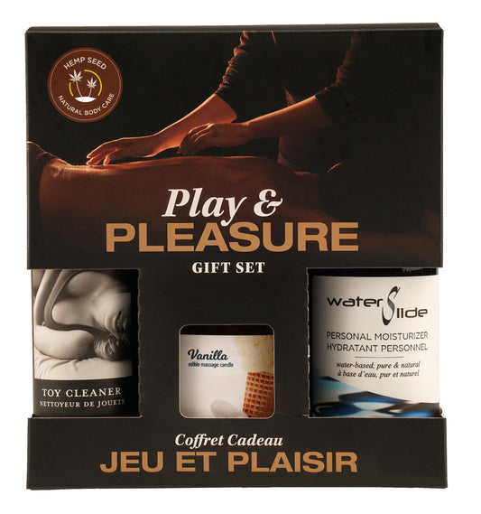 Hemp Seed by Night Play and Pleasure Gift Set - Vanilla - Love It Wet